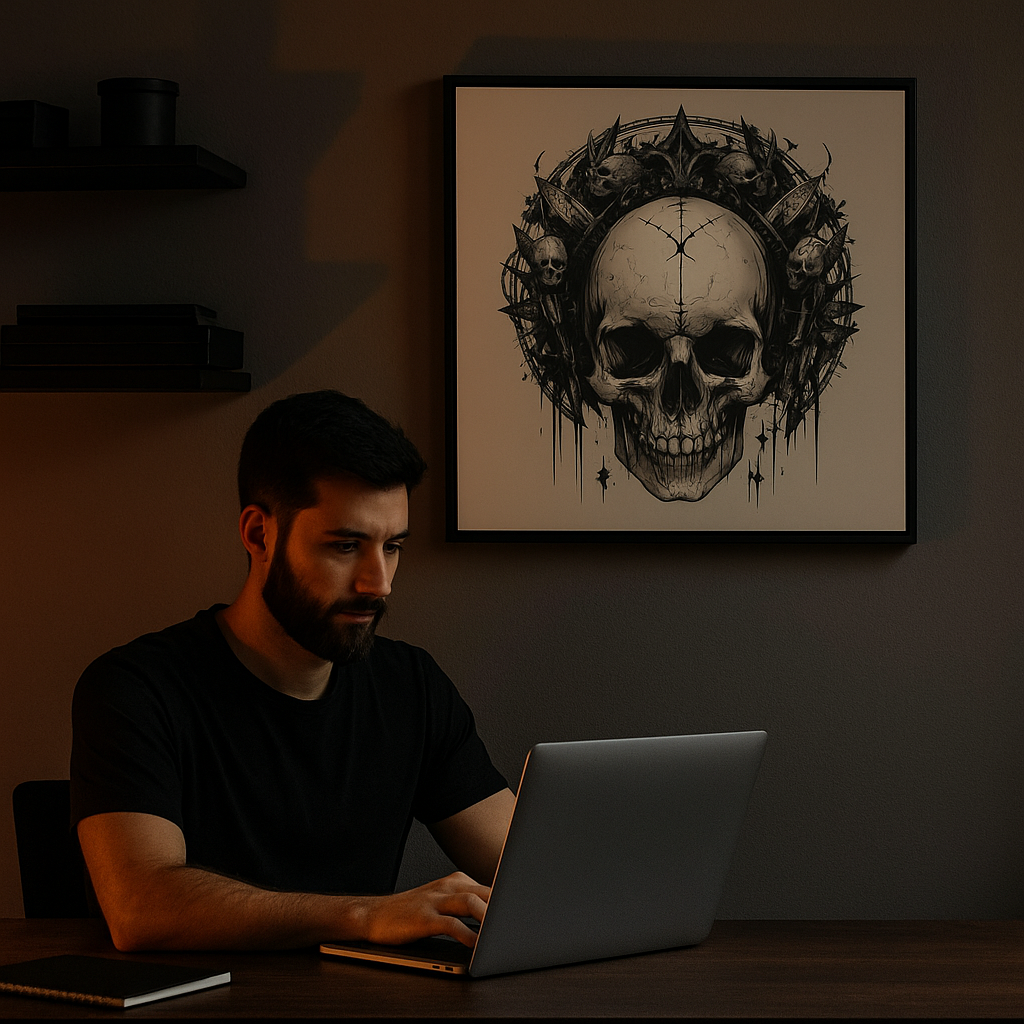 Crown of Thorns – Dark Elegance in Black &amp; White