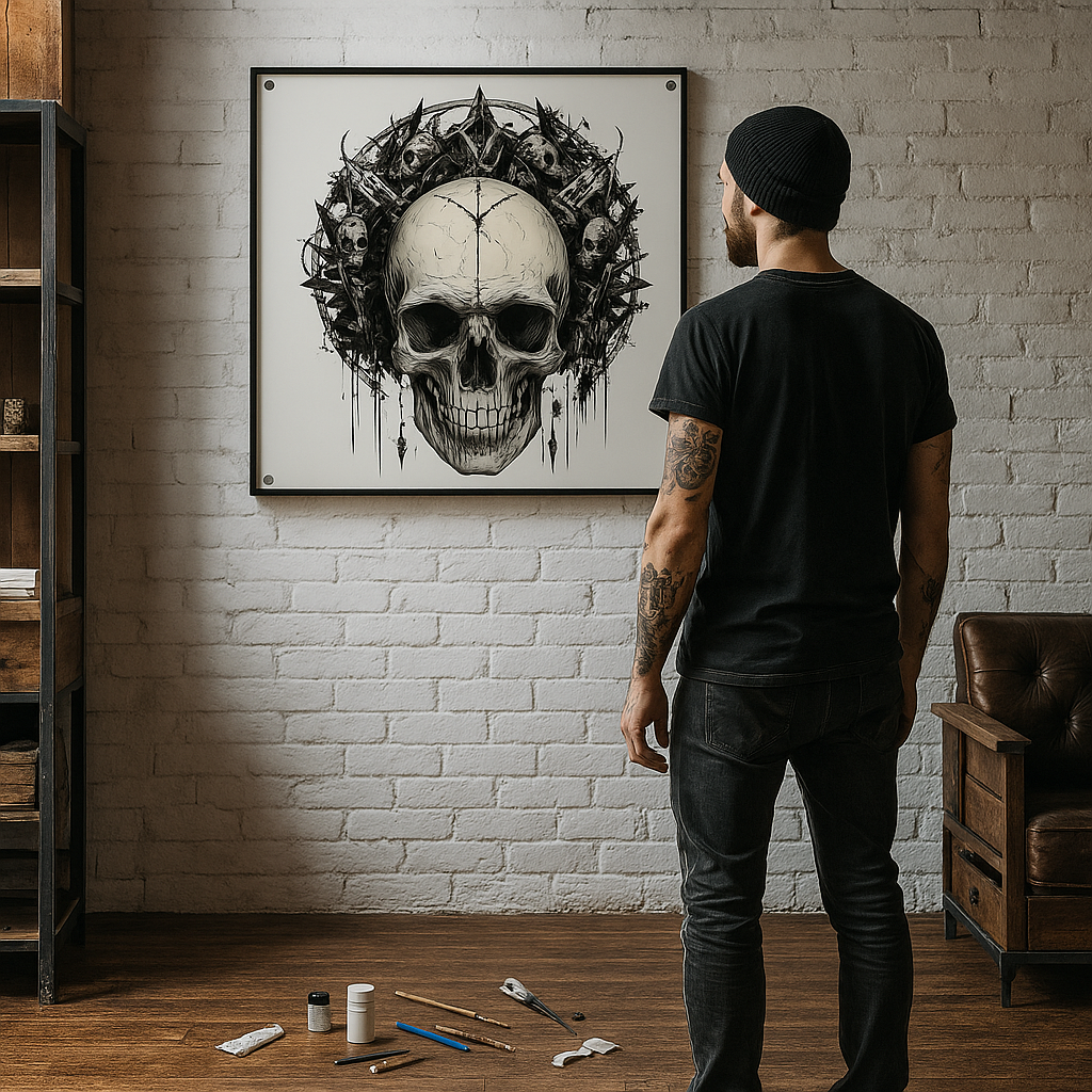 Crown of Thorns – Dark Elegance in Black &amp; White