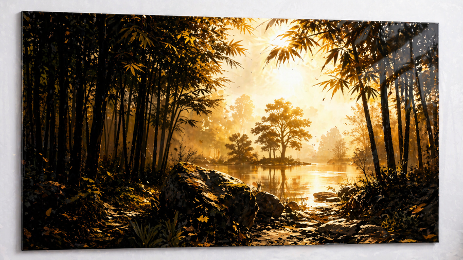 Goldene Stille | Acrylglas Fine Art Print ZenSaku Studio
