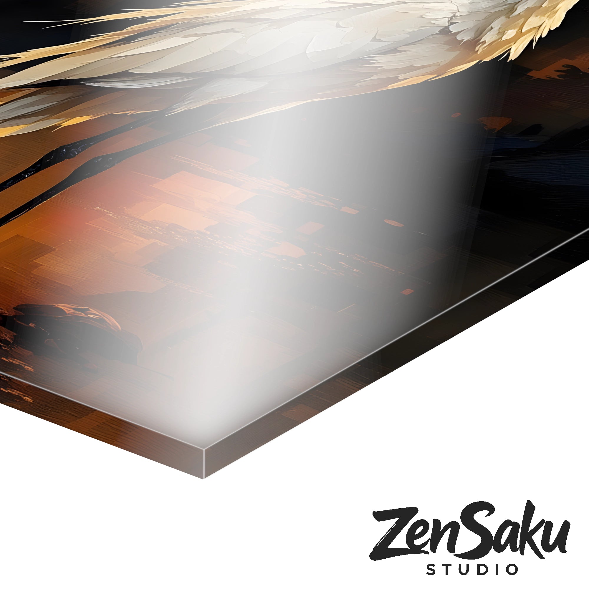 Kranich im Abendlicht | Acrylglas Fine Art Print ZenSaku Studio