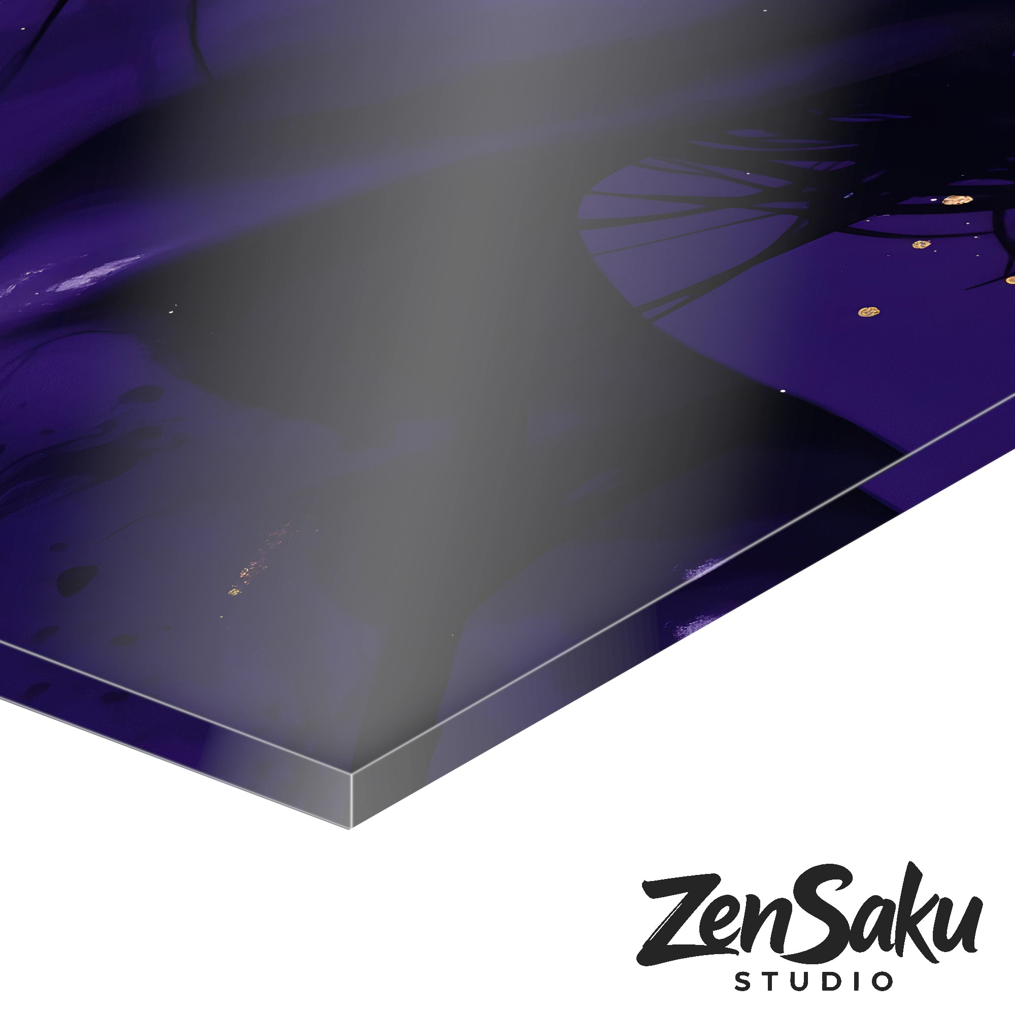 Violette Körperkunst  mit Goldakzent | Acrylglas Fine Art Print ZenSaku Studio