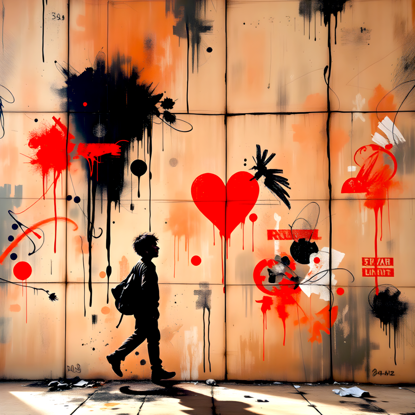 Rebel Hearts - Wandkunst auf Acrylglas von 40 bis 140 cm