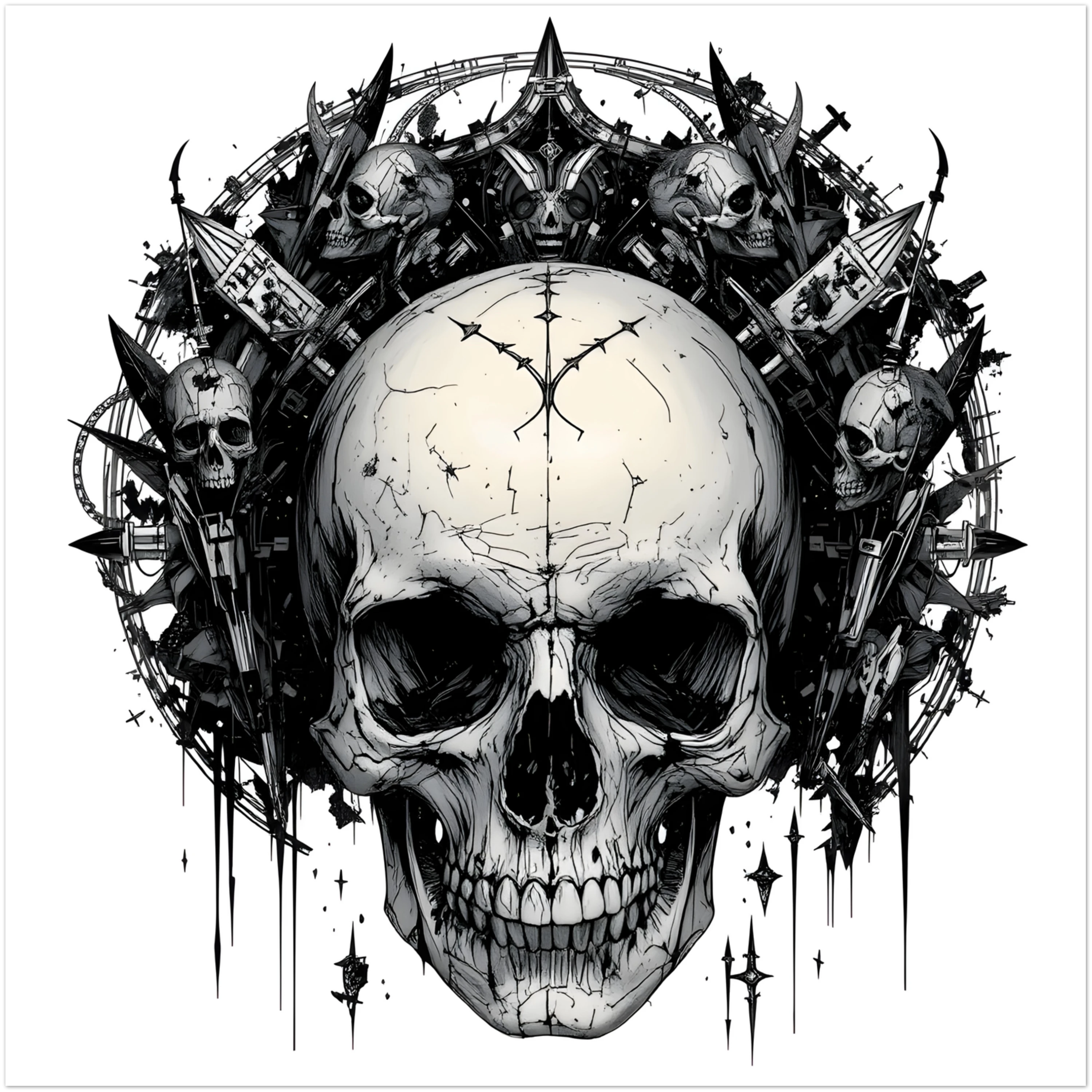 Crown of Thorns – Dark Elegance in Black &amp; White