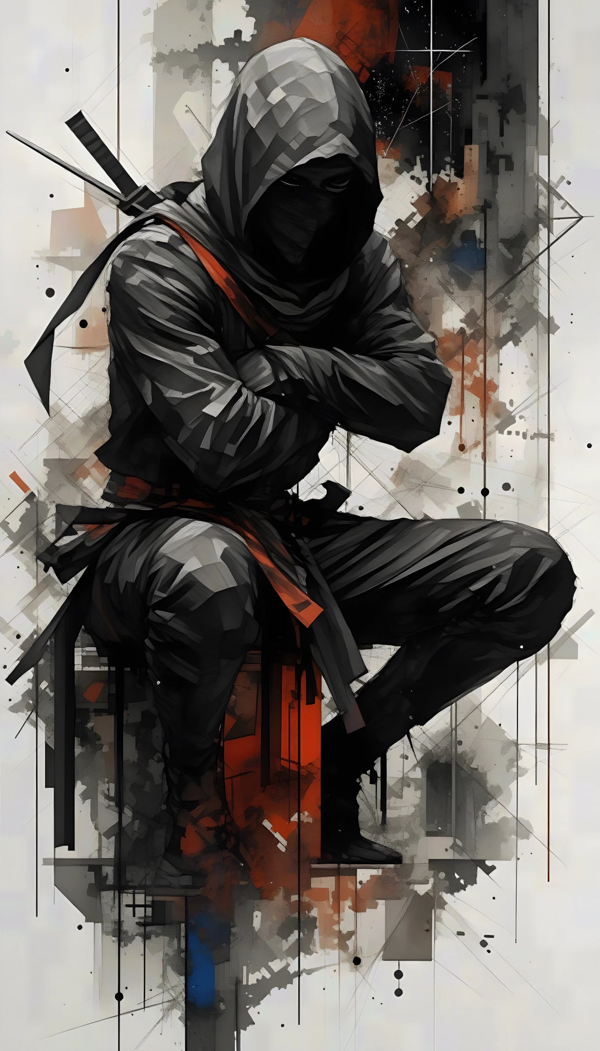 Shadow Warrior – Modern Ninja | Acrylic Glass Wall Art by ZenSaku Studio