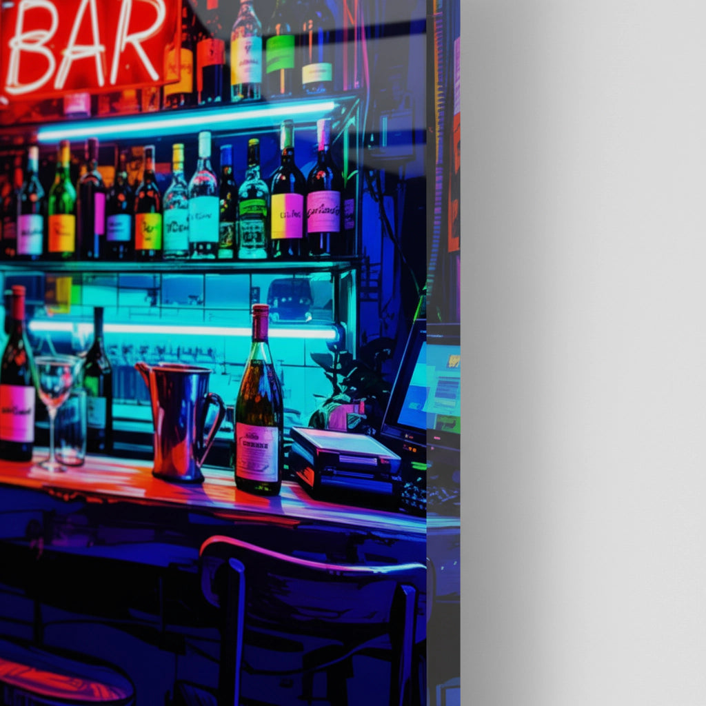 Neon Bar – Acrylic glass picture with retro nightlife flair