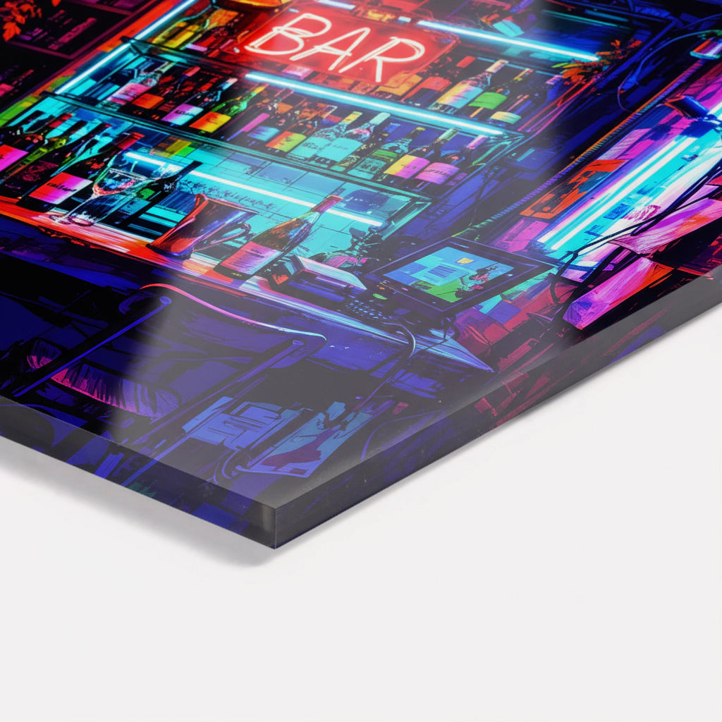 Neon Bar – Acrylic glass picture with retro nightlife flair