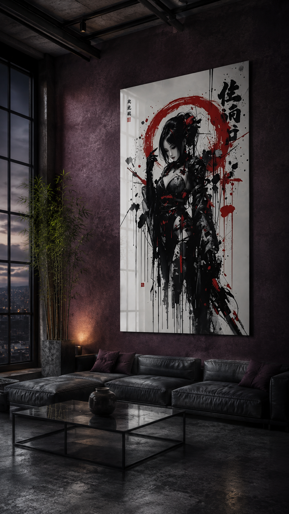 Cyborg Geisha – Acrylglas wohnzimmer – Gestaltungsbeispiel