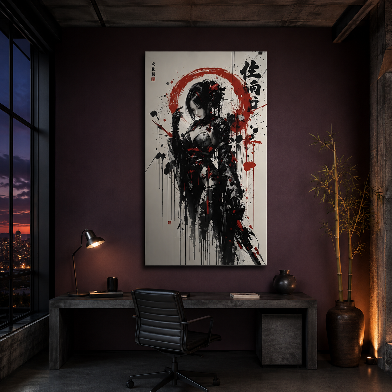 Cyborg Geisha – Alu-Dibond buero – Gestaltungsbeispiel