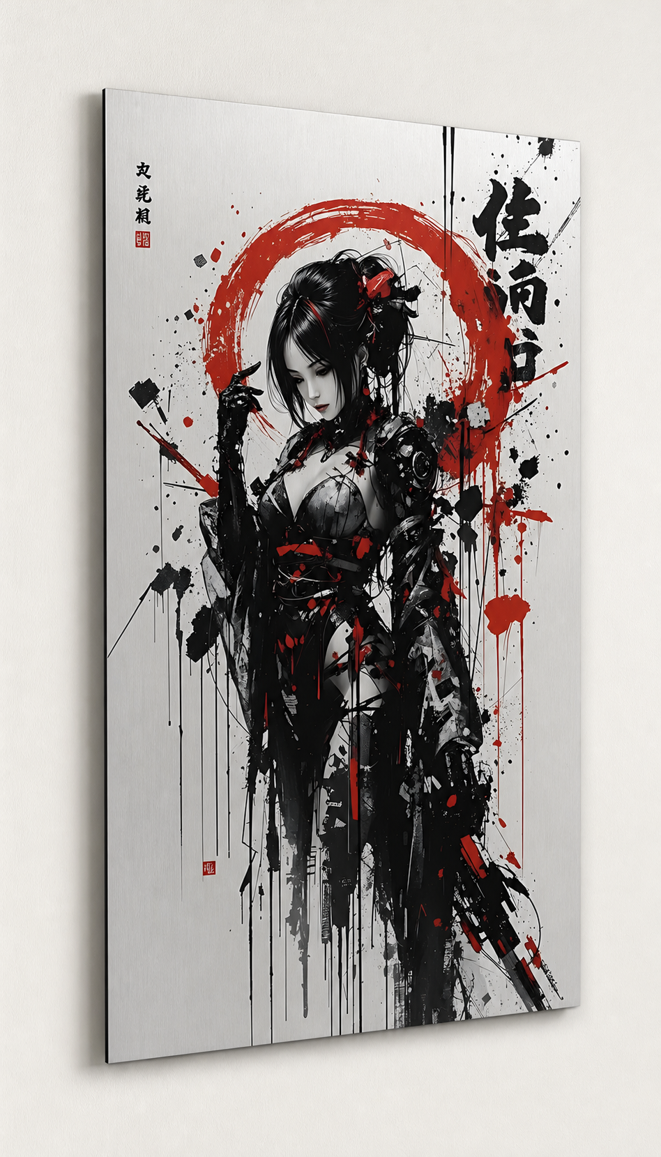 Cyborg Geisha – Alu-Dibond produkt – Gestaltungsbeispiel