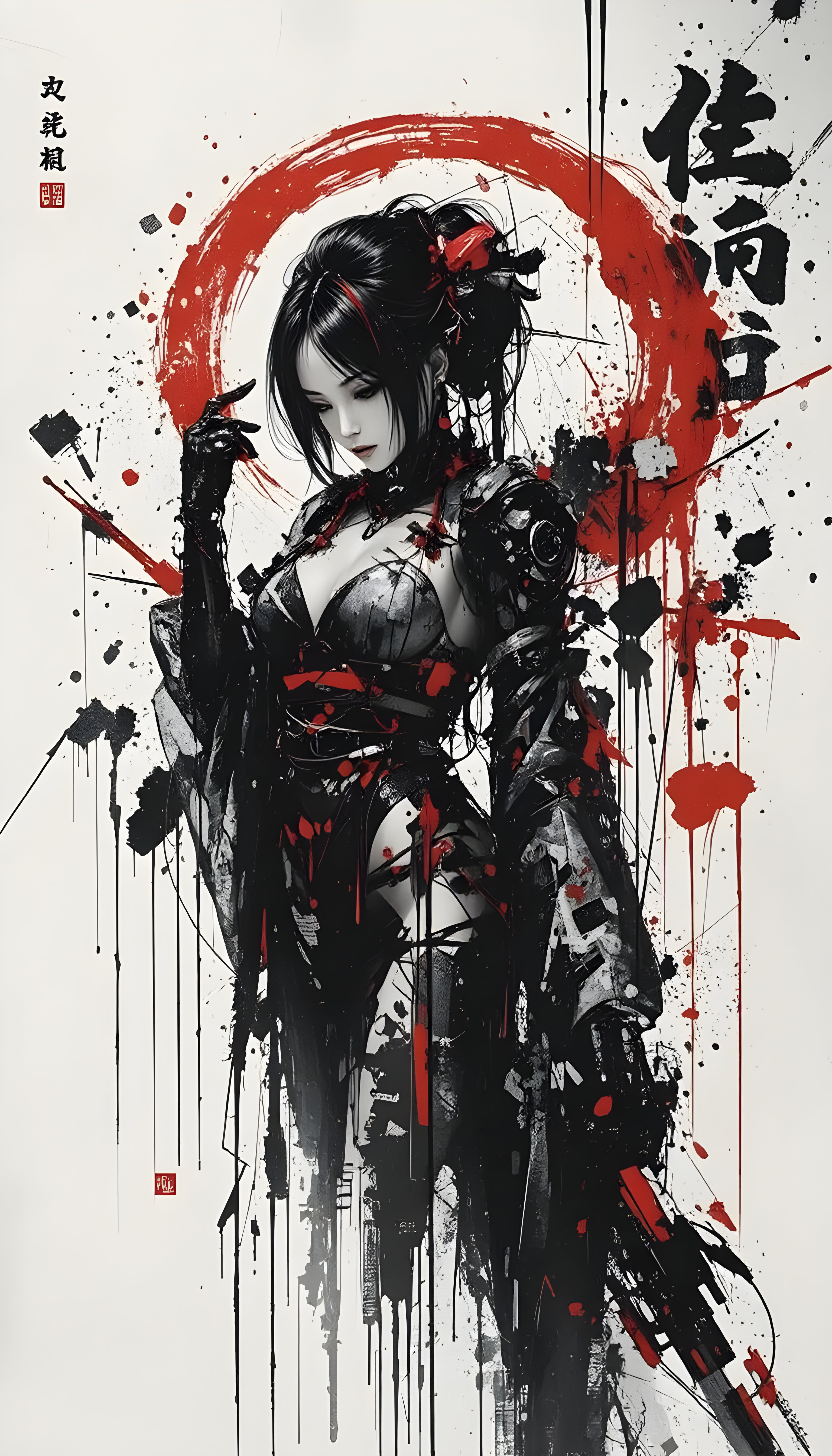 Cyborg Geisha – vollständiges Originalmotiv