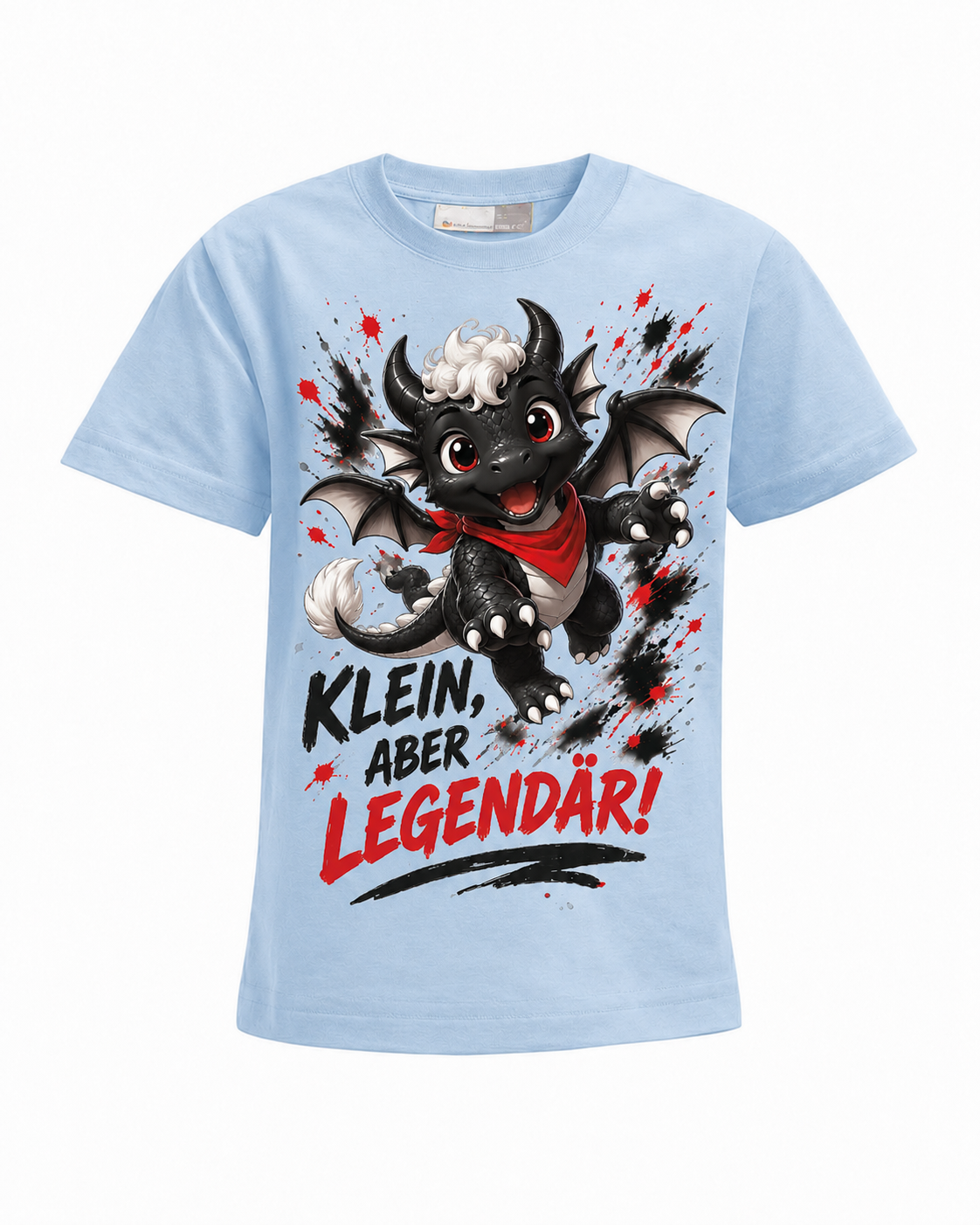 Fino Klein aber legendär Kinder-T-Shirt in Hellblau – Produktansicht
