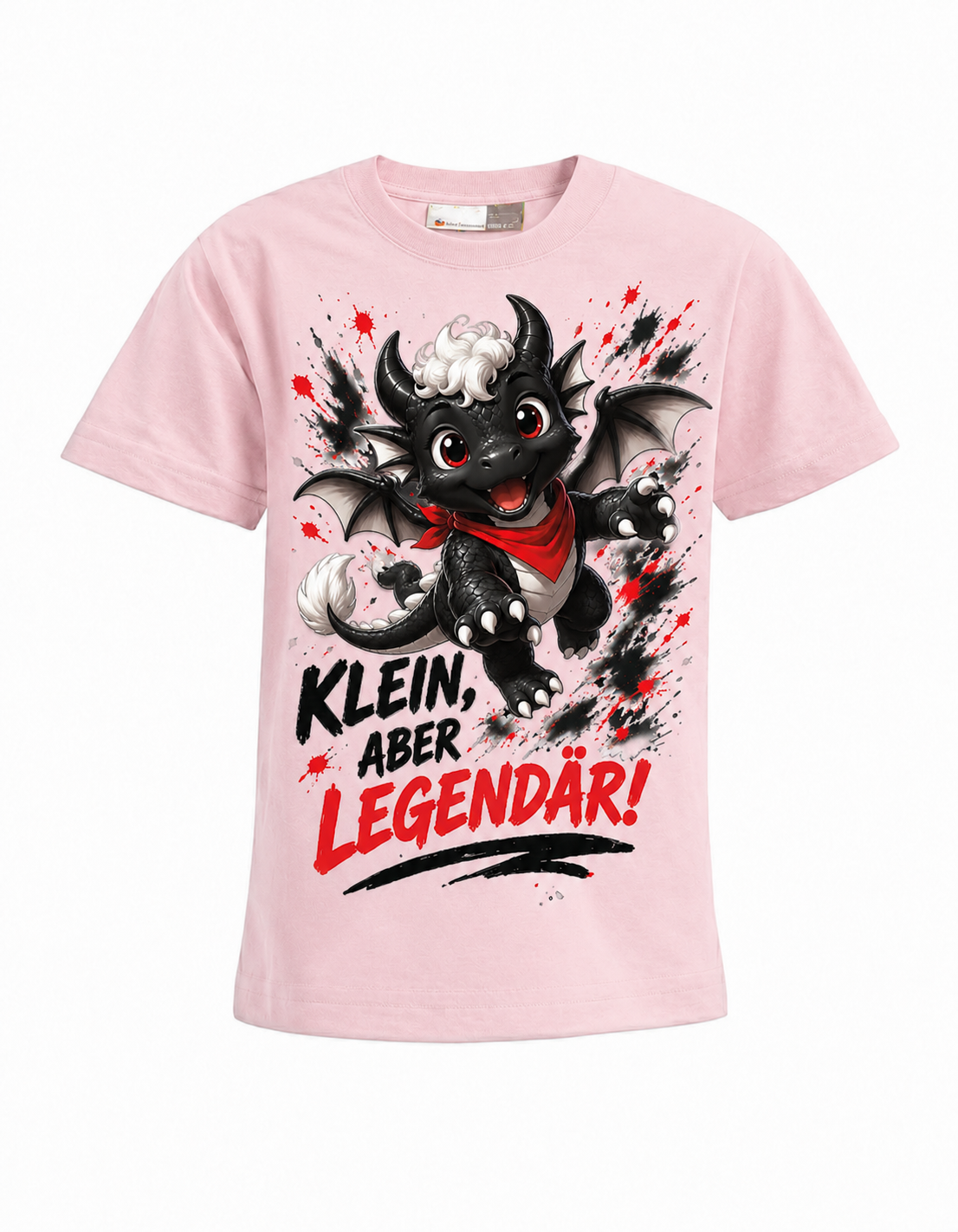 Fino Klein aber legendär Kinder-T-Shirt in Hellrosa – Produktansicht