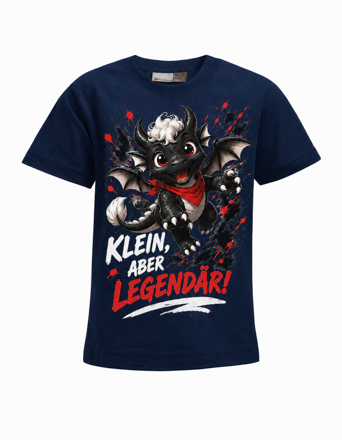 Fino Klein aber legendär Kinder-T-Shirt in Navy – Produktansicht