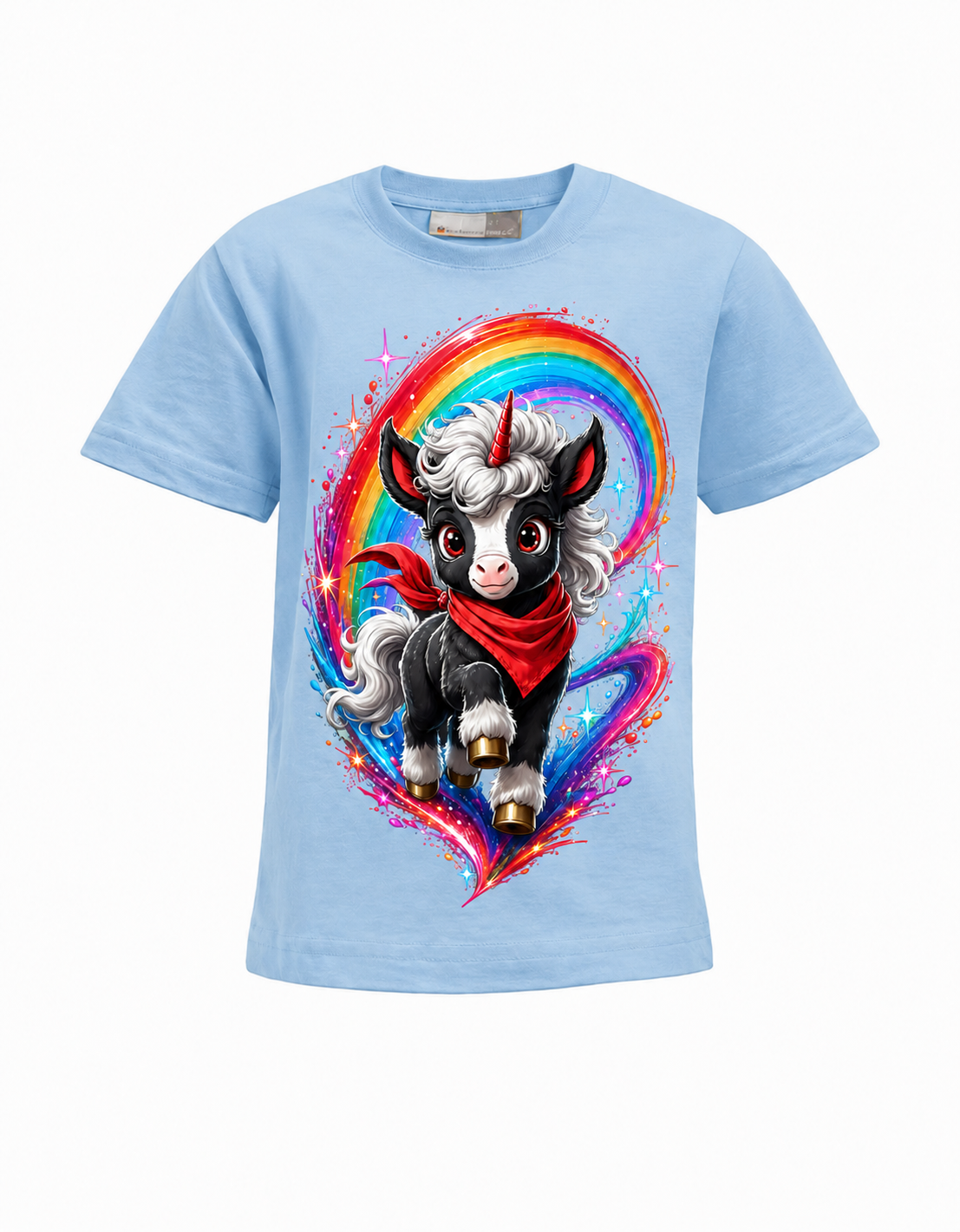 Fiona Einhorn Kinder-T-Shirt in Hellblau – Produktansicht