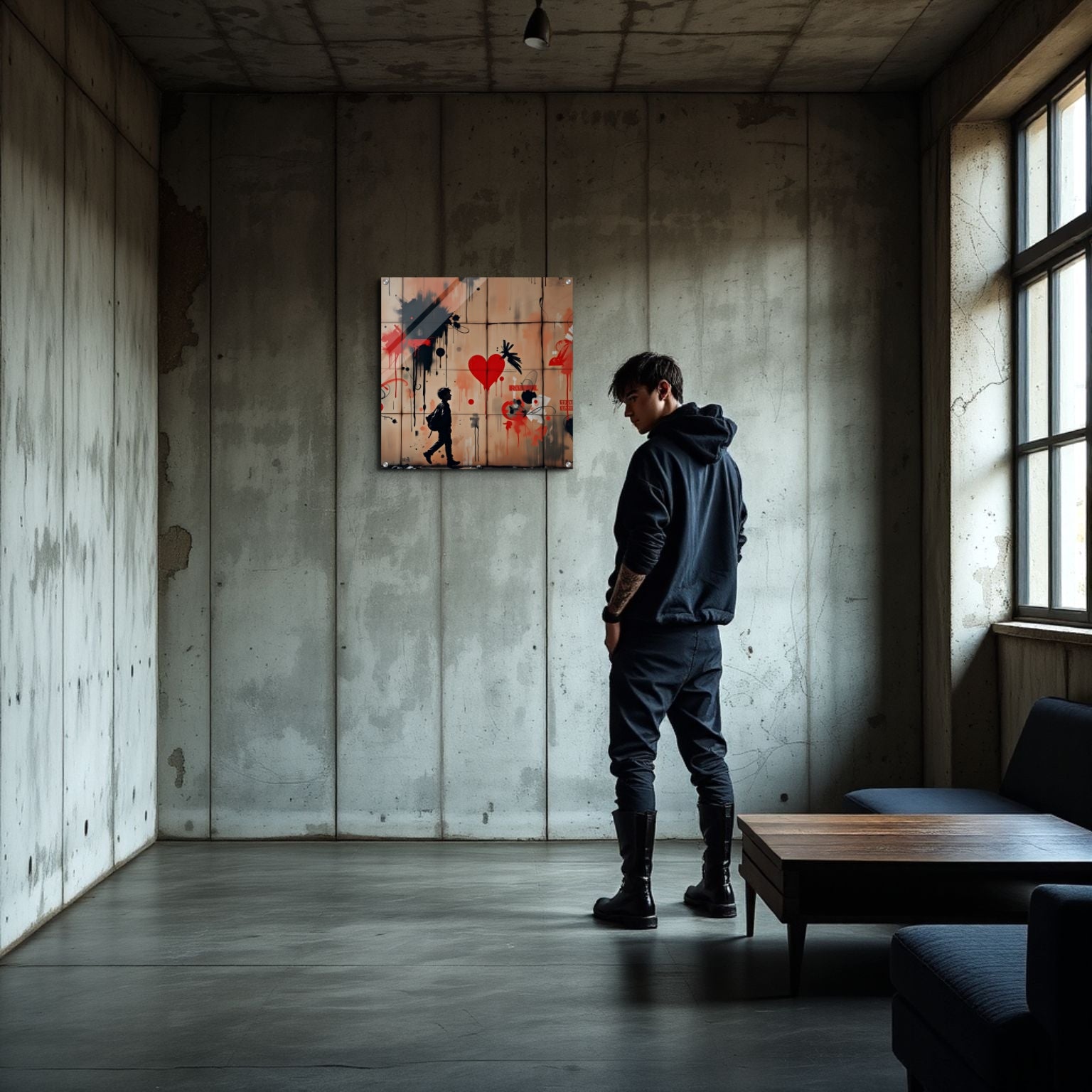 Rebel Hearts - Wandkunst auf Acrylglas von 40 bis 140 cm