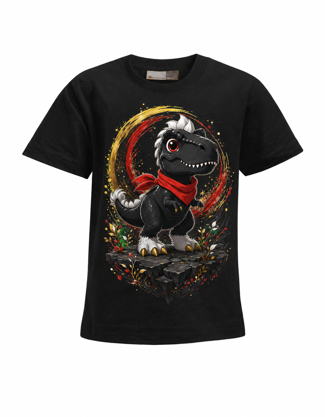 Tiko Sanfte Stärke Kinder-T-Shirt in Schwarz – Produktansicht